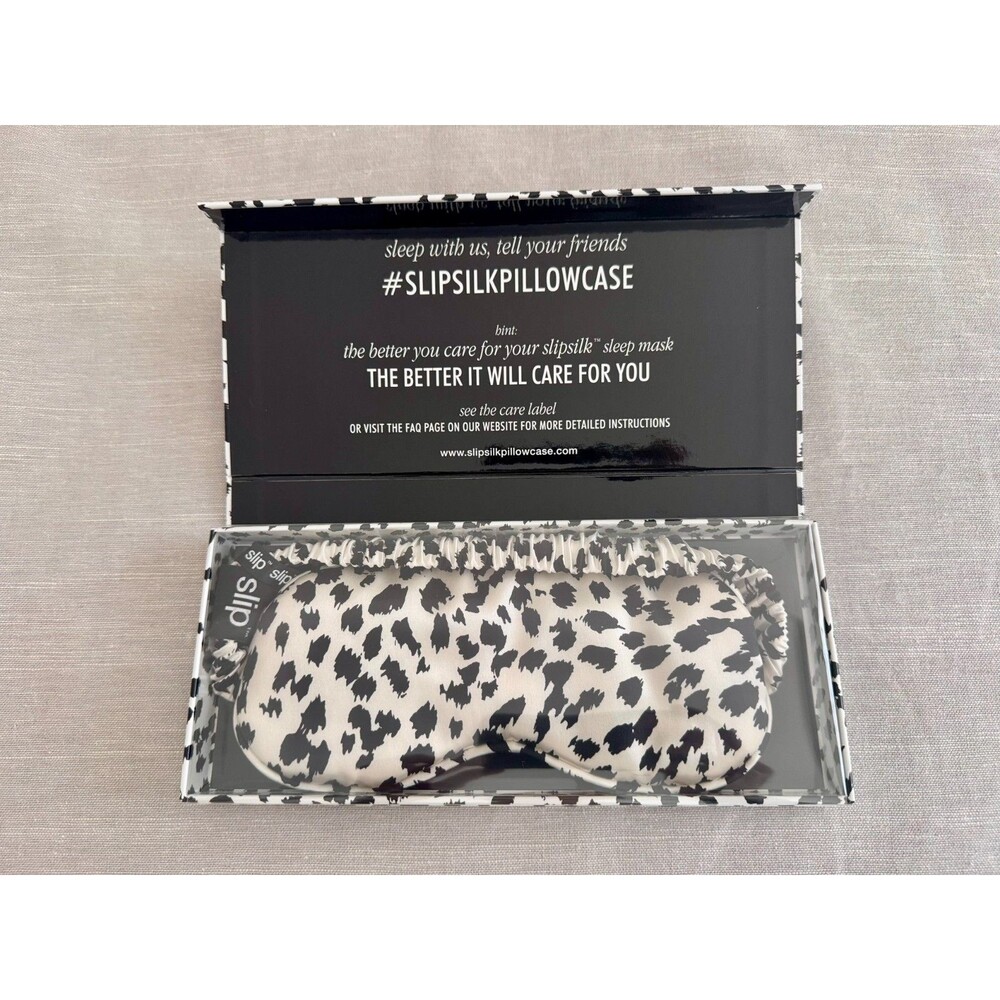 Slip Pure Silk Sleep Mask, High Grade 100% Mulberry Silk, New in Box, Leopard